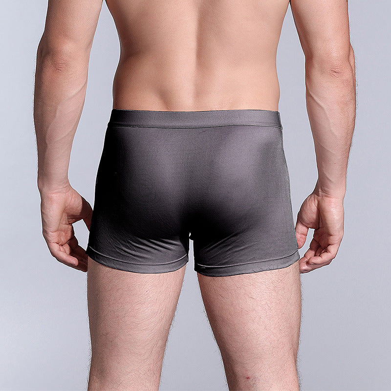 Mulberry Silk Men's Boxer Brief with Double Crotch Cloth