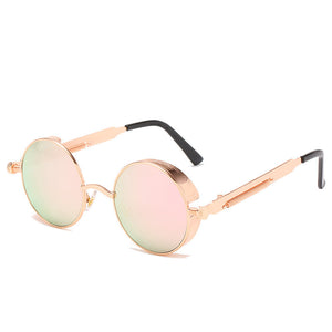 Trendy Round Sunglasses with Colorful HD Lenses - Unisex Retro Shades