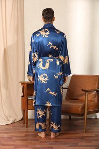 Luxury Silk Two-Piece Pajama Set for Men