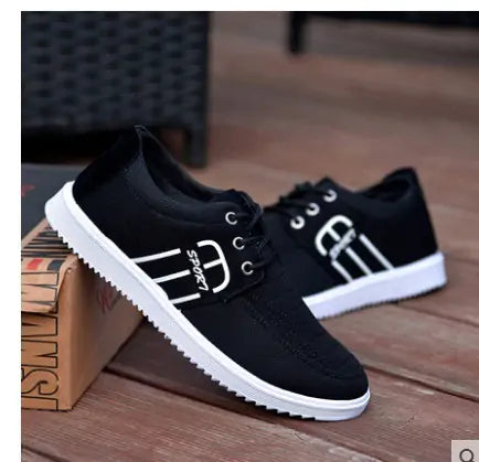 Elevate Your Style with Men's Canvas Lace-Up Casual Shoes