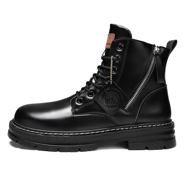 Conquer Winter in Style with Our High Top Men's Leather Boots